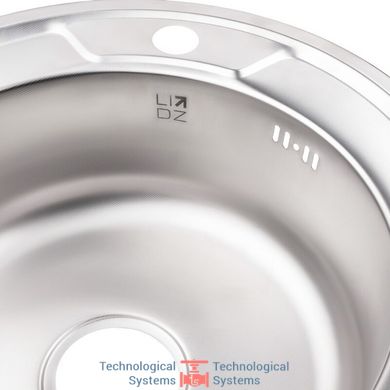 Кухонна мийка Lidz 490-A Micro Decor 0,6 мм (LIDZ490AMDEC06)5