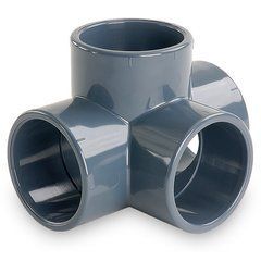 Тройник ПВХ Hidroten 4V, 1001306, с дополнительным отводом, d75 мм1