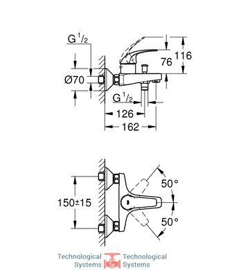 GROHE START Змішувач для ванни2
