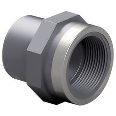 Адаптер-втулка ПВХ Effast RGRAFR025C с металлическим кольцом, d25x3/4"1