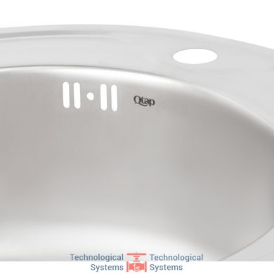 Кухонна мийка Qtap D510 Satin 0,8 мм (QTD510SAT08)3