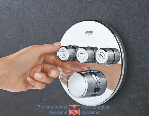 GROHE SmartControl Термостат для душа / ванни з 3 кнопками, накладна панель5