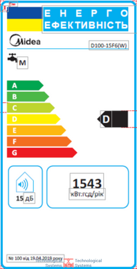 Водонагрівач MIDEA D100-15F6(D)3