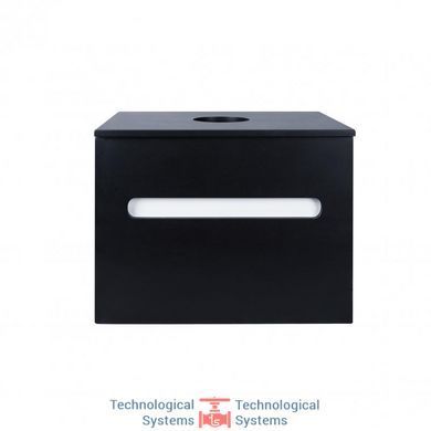 Тумба подвесная Qtap Virgo 600х476х469 Black/White со столешницей QT1879TPА602BW3