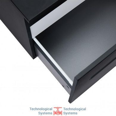 Тумба подвесная Qtap Virgo 600х476х469 Black/White со столешницей QT1879TPА602BW7