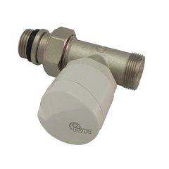 Вентиль прямий термостатичний з ручним керуванням, для труб: мідної, PEX і багатошарової, патрубок з герметичною прокладкою, нікельований 3/8" Ду 10 сполучення 1/2" (IVR 562)1