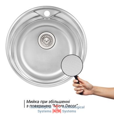 Кухонна мийка Qtap D510 Micro Decor 0,8 мм (QTD510MICDEC08)9