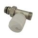 Вентиль прямий термостатичний з ручним керуванням, для труб: мідної, PEX і багатошарової, патрубок з герметичною прокладкою, нікельований 3/8" Ду 10 сполучення 1/2" (IVR 562) Фото: 1
