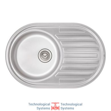 Кухонна мийка Qtap 7750 Micro Decor 0,8 мм (QT7750MICDEC08)7