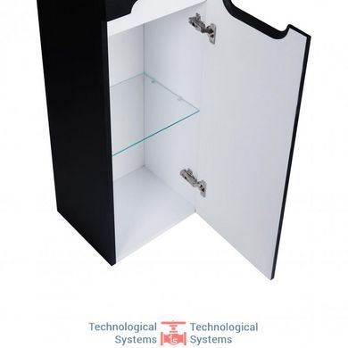 Пенал подвесной Qtap Virgo 350х1600х316 Black/White QT1876PP1652RBW5
