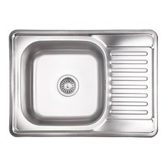 Кухонна мийка Lidz 6950 Decor 0,8 мм (LIDZ6950DEC08)1