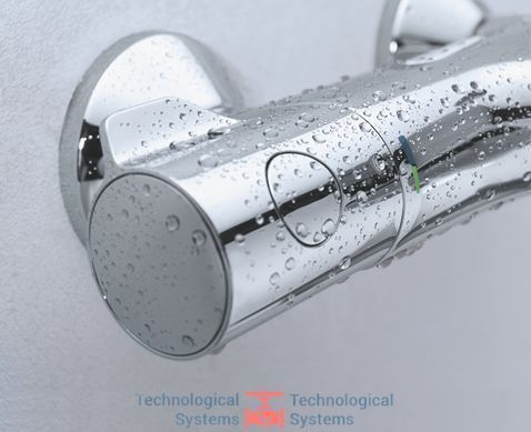 GROHE Grohtherm 800 Смеситель для ванны с термостатом 1/2 , настенный монтаж5