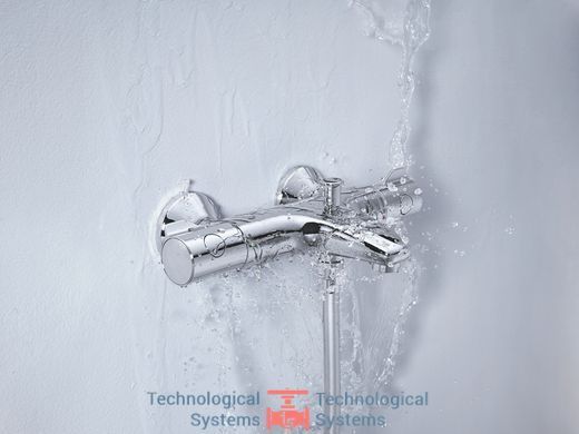 GROHE Grohtherm 800 Смеситель для ванны с термостатом 1/2 , настенный монтаж4