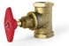 Клапан (вентиль 15Б 3р) латунний муфтовий перекривний LEXLINE Ду 15 1/2" Pn=10 В-В Фото: 2