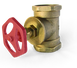 Клапан (вентиль 15Б 3р) латунний муфтовий перекривний LEXLINE Ду 15 1/2" Pn=10 В-В Фото: 1