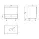 Тумба напольная Qtap Robin 700х616х437 Graphite/Whitish oak со столешницей QT1380TNН7002GWO Фото: 2