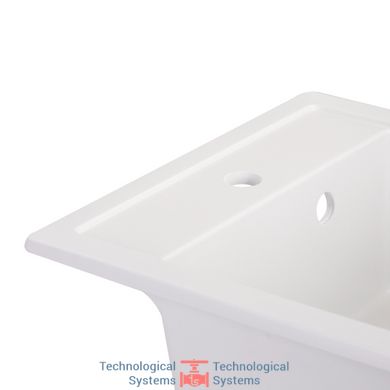 Кухонна мийка Qtap CS 5046 White (QT5046WHI650)5