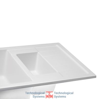 Кухонная мойка с дополнительной чашей Qtap CS 7648 White (QT7648WHI650)5