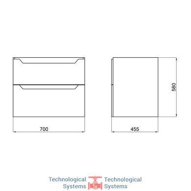 Тумба подвесная Qtap Scorpio QT1474TPВ701W8