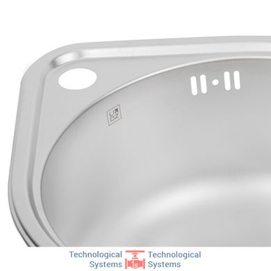 Кухонна мийка Lidz 4539 Satin 0,8 мм (LIDZ4539SAT8)5