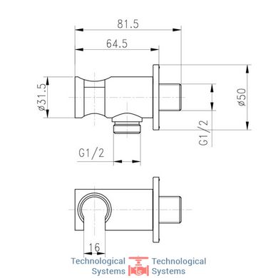 Подключение для шланга Q-tap CRM BH0304