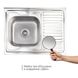 Кухонна мийка Lidz 6080-L Satin 0,8 мм (LIDZ6080LSAT8) Фото: 2