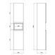 Пенал подвесной Qtap Robin N 350х1650х316 Graphite/Whitish oak QT1376PP16520RGWO Фото: 8