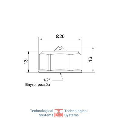 Заглушка SD Plus 1/2" ВР SD402153