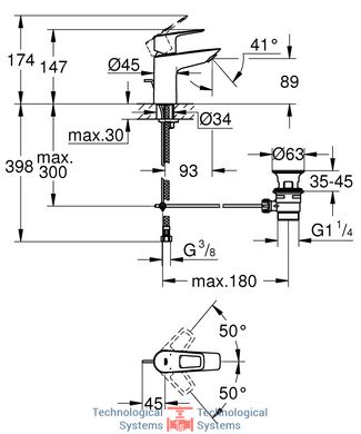 GROHE BAULOOP NEW Смеситель для умывальника, однорычажный S-Size, хром2