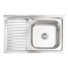Кухонна мийка Lidz 5080-R Decor 0,8 мм (LIDZ5080RDEC06)1
