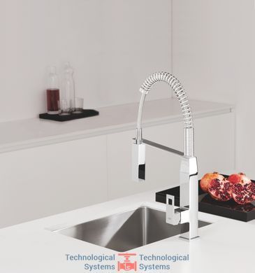 GROHE EUROCUBE Смеситель для кухни, однорычажный, цвет хром5