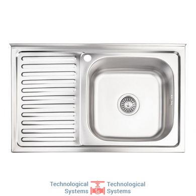 Кухонна мийка Lidz 5080-R Decor 0,8 мм (LIDZ5080RDEC06)1