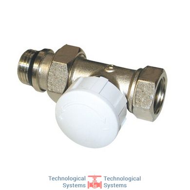 Клапан прямий термостатичний з регулюючим ковпачком, для сталевої труби, з герметичною прокладкою, нікельований 3/8" Ду 10 (IVR 566)2