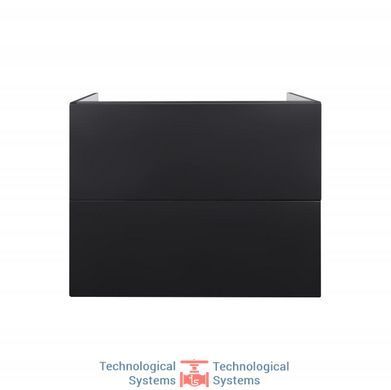 Тумба подвесная Qtap Tern 700х580х437 Matt black с полотенцедержателем QT1774TPL702MB3