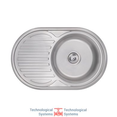 Кухонна мийка Lidz 7750 Satin 0,8 мм (LIDZ7750SAT)1