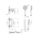 Смеситель для душа Aria 010, Nickel (k35) с душевым гарнитуром LDARI010NKS43361 Lidz Фото: 2