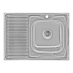 Кухонна мийка Lidz 6080-R Decor 0,6 мм (LIDZ6080RDEC06)1