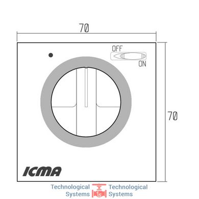 Термостат Icma комнатный электромеханический On-Off №P3112