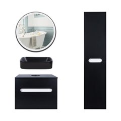 Комплект мебели для ванной Qtap тумба + раковина + зеркало + пенал QT044VI430021