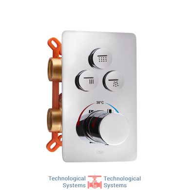 Термостатична душова система прихованого монтажу Qtap Votice QT6443T105NKCSET3
