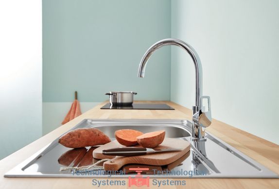 GROHE BAULOOP Змішувач одноважільний для мийки, L-size, хром4