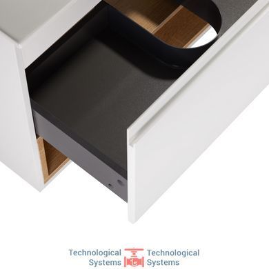 Комплект Qtap Robin 800х580х437 White/Whitish oak тумба підвісна + раковина урізна QT1372TPВ8001WWO12