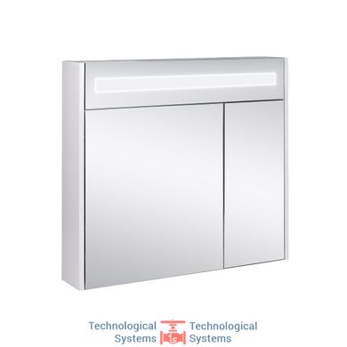 Зеркальный шкаф подвесной Qtap Robin 800х730х145 White с LED-подсветкой QT1377ZP8001W3