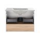 Комплект Qtap Robin 800х580х437 White/Whitish oak тумба підвісна + раковина урізна QT1372TPВ8001WWO Фото: 13