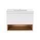 Комплект Qtap Robin 800х580х437 White/Whitish oak тумба підвісна + раковина урізна QT1372TPВ8001WWO Фото: 10