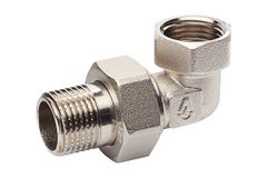 Фитинг резьбовой BRASS Згон-американка 1/2'' кутовий1
