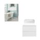 Комплект меблів для ванної Qtap тумба + раковина + дзеркало QT044VI43005 Фото: 1