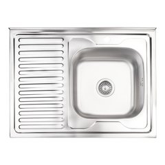 Кухонна мийка Lidz 6080-R Satin 0,8 мм (LIDZ6080RSAT8)1