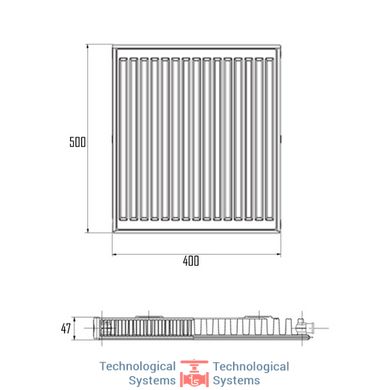 Радиатор стальной Imas 11-К 500х400 боковое подключение