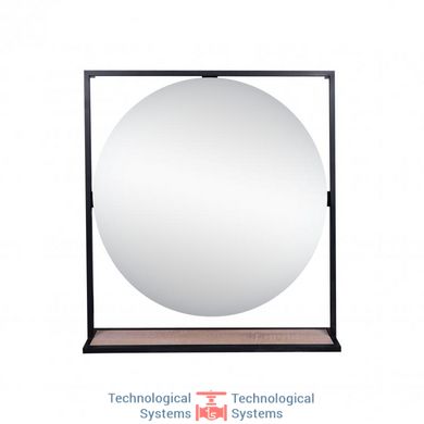 Зеркало Qtap Taurus 700х850х140 Black/Whitish oak с LED-подсветкой QT2478ZP800BWO5